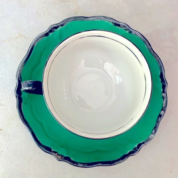 Antique Demitasse Cup & Saucer Hand Painted Made in Germany Antique Makers Mark - Picture 4 of 11